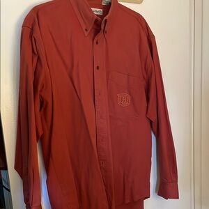 Vintage Bugle Boy Red Casual Button Down Shirt